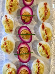 Deviled Eggs and Beet Pickled Deviled Eggs